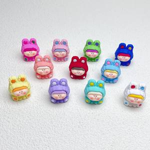 Nueva muñeca de marea de lirio pintada de Color sólido tridimensional, adorno de escritorio con abalorio de resina DIY - Product Image 4