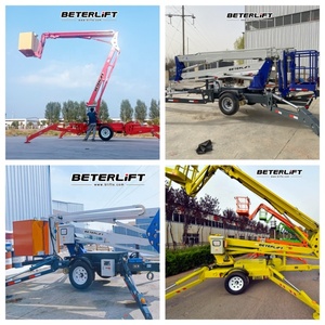 <span class=keywords><strong>360</strong></span> Graden Spin Rotatie Gelede Arm Sleepbare Boom Lift Met Automatische Loopinrichting