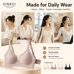 <span class=keywords><strong>Sujetador</strong></span> inalámbrico de cobertura total, transpirable, sin costuras, con espalda en U, <span class=keywords><strong>copas</strong></span> moldeadas, lencería diaria para mujer, proveedor mayorista personalizado - Product Image 6