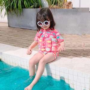 Traje de Baño Flotante para Niños al por Mayor con Estampado de Dibujos Animados, Ropa de Baño Flotante para Niños y Niñas, Traje de Natación con Protección Solar - Product Image 1