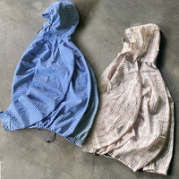 Sweat à capuche à carreaux personnalisé pour homme, coupe ample, coupe-vent léger, idéal pour le streetwear décontracté et la mode