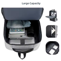 Hoge kwaliteit waterdichte Oxford business casual school- en reistas laptop rugzak met USB-poort, effen