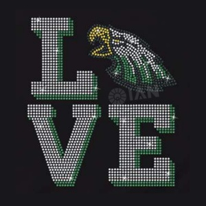 Custom Eagle JAWN Football <strong>Rhinestones</strong> <strong>Transfer</strong> Bling Sport Team Motif Hotfix <strong>Rhinestone</strong> <strong>Transfer</strong> for Shirt - Product Image 4