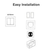 Interruptor pared 2 botones 1 vía 16A 110-250V panel pared apto Tailandia España México Perú viviendas hoteles instalación eléct