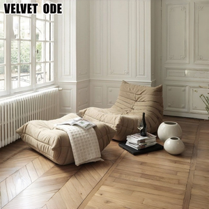 Sillón Ligne - Roset, Tapizado en Terciopelo Tecnológico Lavable, Estilo Caterpillar Togo, Sofá <span class=keywords><strong>de</strong></span> Suelo - Sillón Ergonómico Nórdico para Sala <span class=keywords><strong>de</strong></span> Estar - Product Image 5