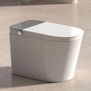 WC intelligent électrique automatique en céramique sans réservoir, cuvette de toilette intelligente monobloc avec siège chauffant et bidet intelligent - Product Image 2
