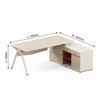 Bureau de travail en forme de L et bureau informatique, robuste et durable