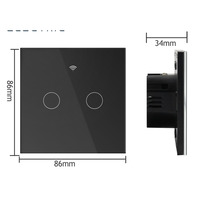 UE Graffiti WiFi panneau de verre zéro ligne tactile interrupteur mural intelligent interrupteur de transfert automatique pressostat intelligent