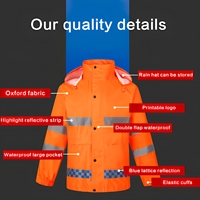 Imperméable et pantalon en tissu Oxford personnalisables, ensemble de pluie écologique pour la patrouille en extérieur, le travail et les voyages