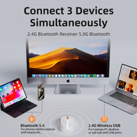 Mouse ergonomis cerdas nirkabel, aksesori komputer DPI dapat diisi ulang dengan mengetik suara dan dapat disesuaikan
