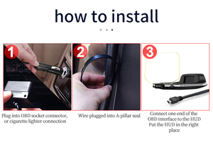 Chất lượng cao C3 Head up hiển thị OBD2 GPS <span class=keywords><strong>HUD</strong></span> Speedometer xe <span class=keywords><strong>HUD</strong></span> hiển thị phụ kiện xe hơi - Product Image 6