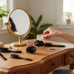 GOMA Hair Ties 12 Pcs Black Elastic Bands For Hair Styling - Product Image 3