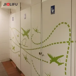 Landscape design digital print toilet cubicle panels and partitions