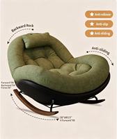 Nouvelle Arrivée 2026 Fauteuil à Bascule Moderne et Confortable, Fauteuil Inclinable XXL Monoplace avec Base Anti-renversement pour Hôtels, Salons et Loisirs