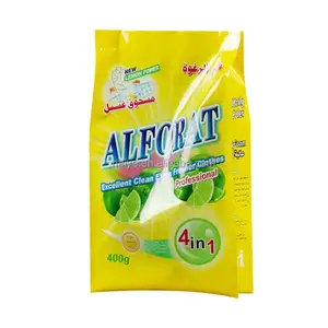 Detergent Plastic Packaging With Side Gusset Handle Customized Logo Washing Powder Plastic Bags