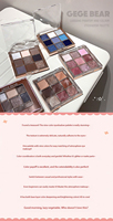 Fard à paupières en poudre 9 couleurs, doux, scintillant, waterproof, haute pigmentation, cruelty-free, fini mat, lumineux, métallique, longue tenue, chatoyant