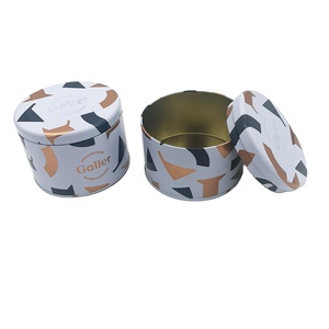 Boîte en fer blanc ronde personnalisée avec impression offset pour chocolats et thés, et logo sur mesure - Product Image 1