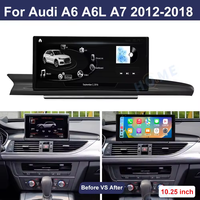 10.25/12.5 "Android 13 Qualcomm écran tactile LCD pour Audi A6 A7 C7 2012-2018 contrôleur de système de divertissement de Navigation GPS