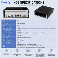 Boîtier PC de bureau mini ITX K09 Slim SFF vertical HTPC, support pour disque dur 2,5'', boîtier d'ordinateur industriel OEM ODM