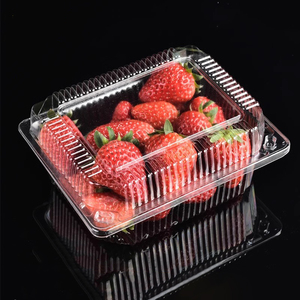 Plástico biodegradable fruta melón pequeña caja de embalaje desechable