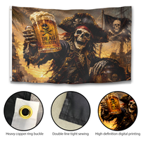 Bannière extérieure personnalisée en polyester, drapeau mural « Dead Thirsty Bar » avec œillets en laiton