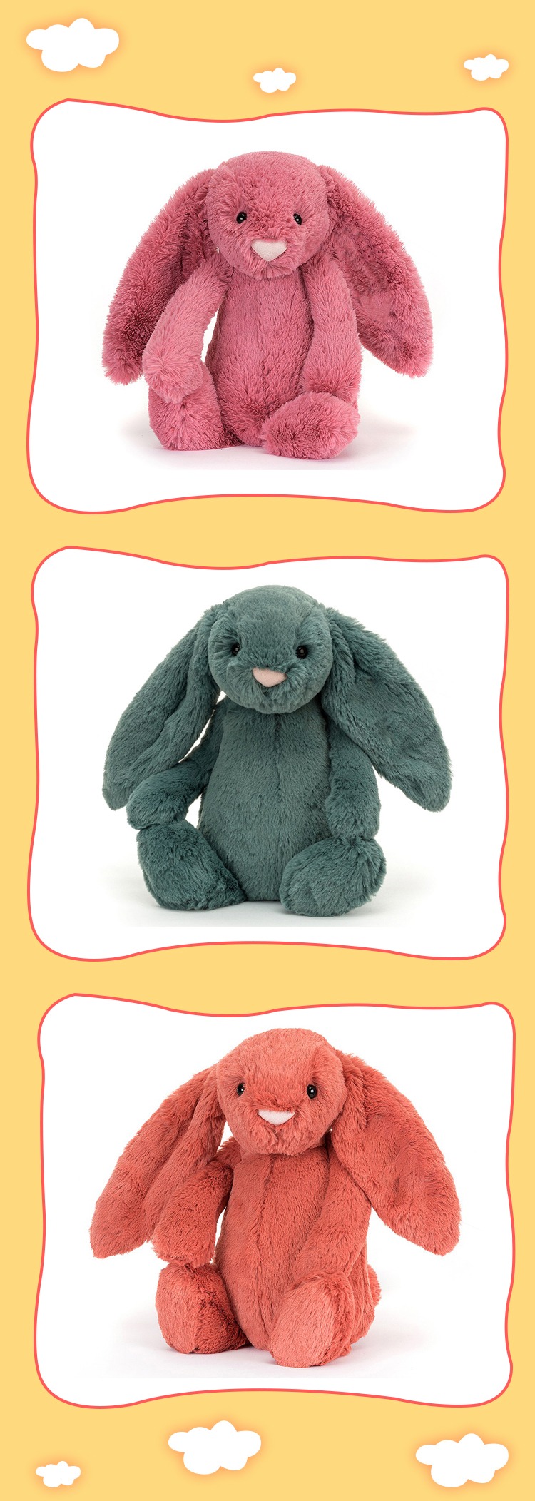 cute soft stuffed animal bunny plushie long ear plush toy peluches rabbit easter bunny