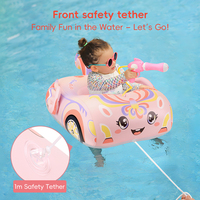 Bouée de bain gonflable Swimbobo en PVC écologique et durable avec protection solaire intégrée, pliable, pour bébés et jeunes enfants