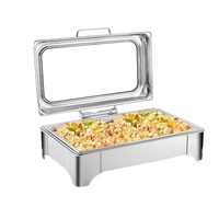 Plats chauffants pour buffet, traiteur, acier inoxydable, chauffe-plats de luxe, doré, hydraulique, ensemble de plats chauffants pour buffet pour traiteur