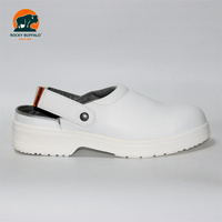 Chaussures de sécurité anti-écrasement Rocky Buffalo en acier pour femmes et hommes pour le travail industriel, dessus en maille blanche, doublure en vampire