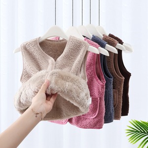 <span class=keywords><strong>Gilet</strong></span> en velours côtelé chaud uni à fermeture éclair style coréen pour enfants, collection Printemps-Automne-Hiver, vêtement d'extérieur pour garçons - Product Image 2
