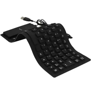 Top Sales Soft 109 Keys Silicone Keyboard Wired Silent Keyboard Waterproof Cleaning Flexible USB Keyboard