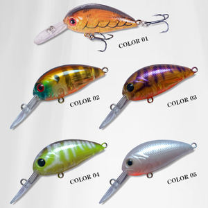 Vente en gros d'usine, leurre de pêche artificiel en plastique dur de 50 mm, crankbait, wobbler, leurre de surface, longue languette, poisson d'eau salée, bar - Product Image 6