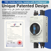 Interrupteur d'isolement solaire photovoltaïque YRO DC IP66 étanche pour extérieur 4P 1000V avec poignée rotative OEM/ODM, disjoncteur basse tension
