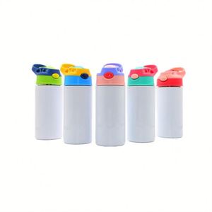 Taza Aislada de Acero Inoxidable Personalizada de 12 oz, Botella de Agua Recta de 350 ml, Vaso Sublimable en Blanco de 12 oz, Botella de Agua para Niños - Product Image 1