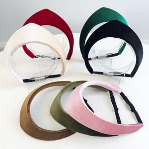 Diadema de Terciopelo Ajustable con Forma de Corona Retro para Mujer, Estilo Europeo y Americano, Color Sólido, para Uso Diario, Regalo para Fiestas, Accesorios para el Cabello - Product Image 1