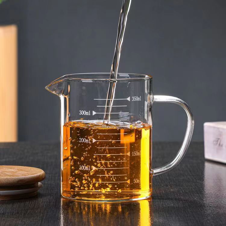 Measuring Pitcher Milk Cup With Handle Espresso Shot Glasses Parts Clear Glass Cup With Pour Spout