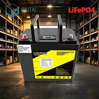 Batterie LiFePO4 12V 60Ah à décharge profonde, 3000 cycles de vie, robuste, pour utilisation hors réseau, solaire, camping-car, caravane