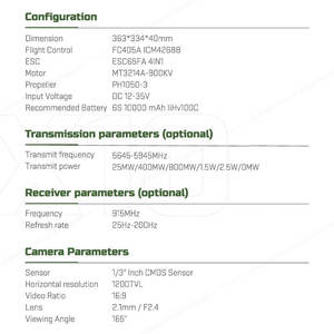 Hot Bán HS X10 10 Inch FPV Drone Kit 10Km Phạm Vi Bay 3.5Kg Tải Trọng GPS Định Vị Tầm Nhìn Ban Đêm Máy Ảnh Cho Người Mới Bắt Đầu - Product Image 3