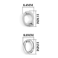 Fermoirs à ressort ovales universels en acier inoxydable YML&316L, anneaux de jonction plaqués or 18K PVD et argent pour la fabrication de bijoux DIY