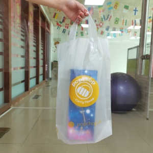 Quà Tặng Ldpe Hdpe Phân Hủy Sinh Học Bao Bì Mua Sắm Túi Nhựa Có Tay Cầm Mềm Mờ In Logo Theo Yêu Cầu Túi Mua Sắm Trong Suốt - Product Image 3