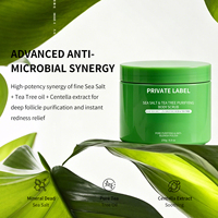 Gommage corporel au sel de la Mer Morte et à l'arbre à thé, Centella Asiatica, 2% d'acide salicylique, élimination des imperfections et de l'acné, 250g, pot purifiant, OEM, marque privée