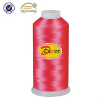 Haute qualité 100% rayonne teint 150G Polyester 250D 150D 120D rouge doré Viscose fil à broder pour la couture et le Crochet