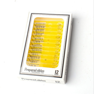 Doce portaprobadores biológicos de plástico para microscopios de laboratorio infantiles, con traducciones en inglés y chino, modelo de célula vegetal - Product Image 1