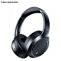 Casque sans fil J28S BT 6.0 avec 70H d'autonomie, réduction active du bruit (ANC), écouteurs supra-auriculaires avec 5 micros et haut-parleur de 40 mm