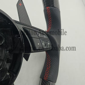 Volant en cuir et fibre de carbone avec LED, vente directe d'usine, pour modèles Audi A3 A4 A4L A5 A7L A8 Q5 Q7 B9 A6 R8 - Product Image 3