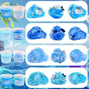Kit de Manualidades de Slime Nevado, Texturas Mixtas, Frascos Transparentes con Decoraciones, Juguete de Motricidad Fina para Niños y Niñas - Product Image 2