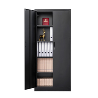 Armoire de rangement métallique verrouillable à 2 portes avec structure démontable multi-niveaux pour classement, idéale pour les écoles et les gymnases, garantie 10 ans