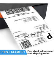 Imprimante thermique de bureau Tik Tok pour mini-reçus et étiquettes d'expédition, autocollants 40-110 mm, bordereau d'expédition express 4x6 + support, en stock