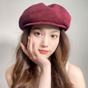 หมวกเบเร่ต์ตาข่ายระบายอากาศสำหรับฤดูใบไม้ผลิและฤดูร้อนใหม่ หมวกแฟชั่นผู้หญิงทรงนิวส์บอย - Product Image 4