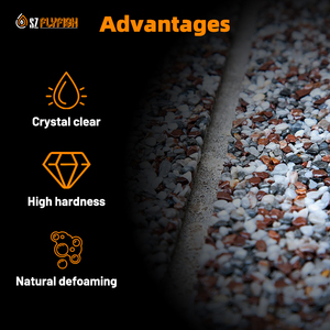 Multifunctionele, duurzame, milieuvriendelijke epoxy 2:1-UV-bestendige transparante formule, verpakt in karton, voor gebruik in grind- en grindconstructies. - Product Image 3